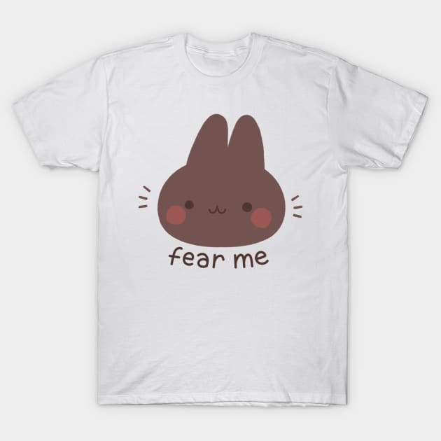 Fear Me Black Bunny T-Shirt by Niamh Smith Illustrations